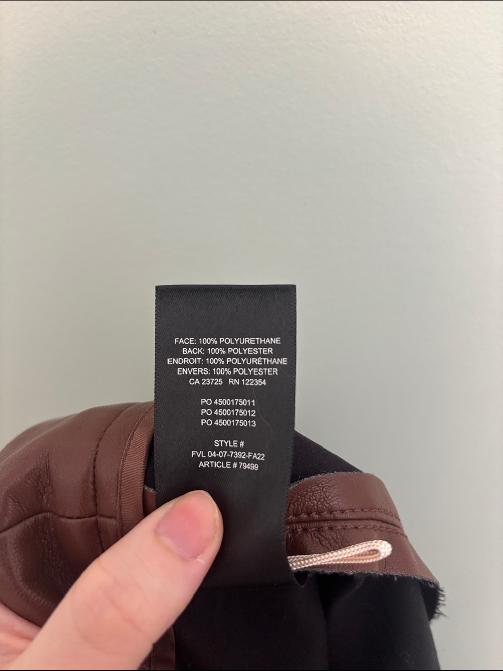 Aritzia Wilfred Patio Faux Leather Mini Skirt in Brown (Size 12) - Picture 5 of 5